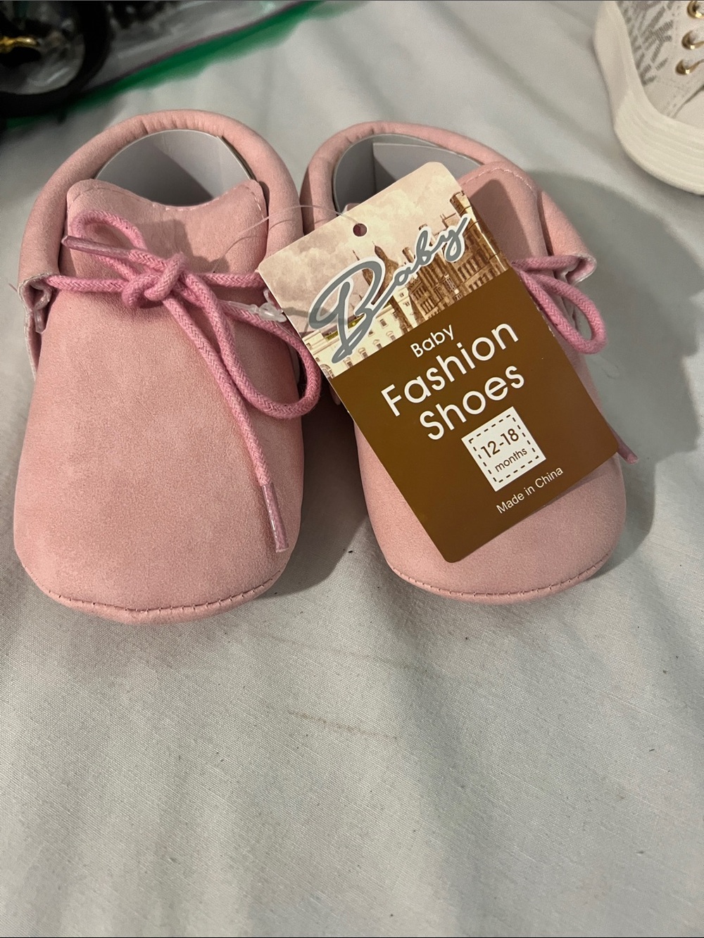 Baby Pink Kids Shoes - Soft Suede Style